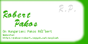 robert pakos business card